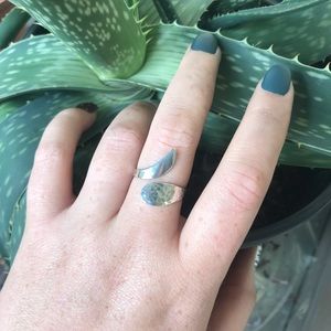 Sterling silver bypass ring